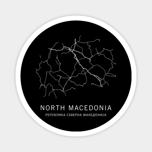 North Macedonia Road Map Magnet